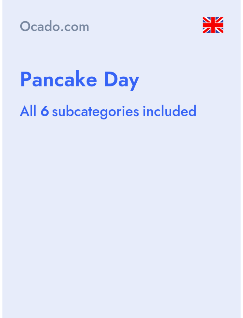 Pancake Day - Ocado.com - United Kingdom