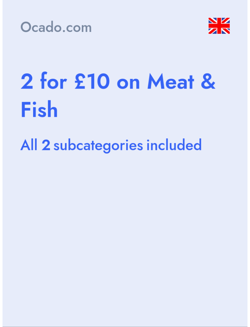 2 for £10 on Meat & Fish - Ocado.com - United Kingdom