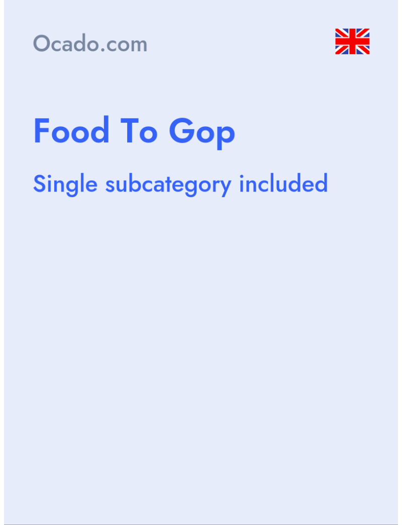 Food To Gop - Ocado.com - United Kingdom