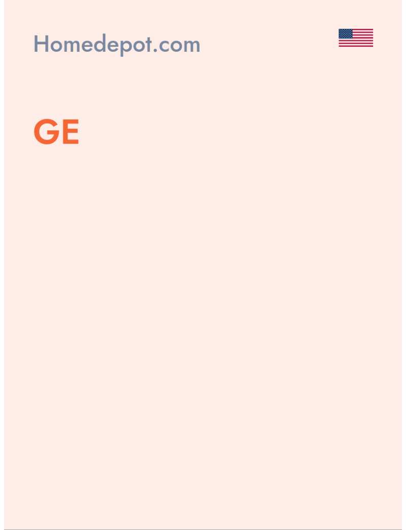 GE - Homedepot.com - USA