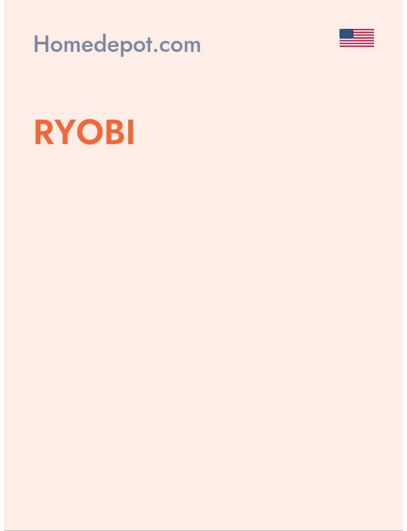 RYOBI - Homedepot.com - USA