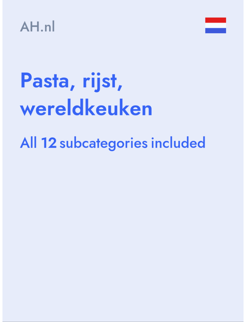 Pasta, rijst, wereldkeuken - AH.nl - Netherlands