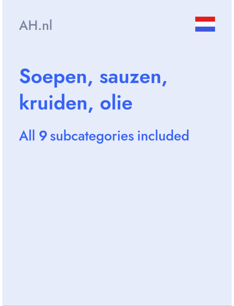Soepen, sauzen, kruiden, olie - AH.nl - Netherlands