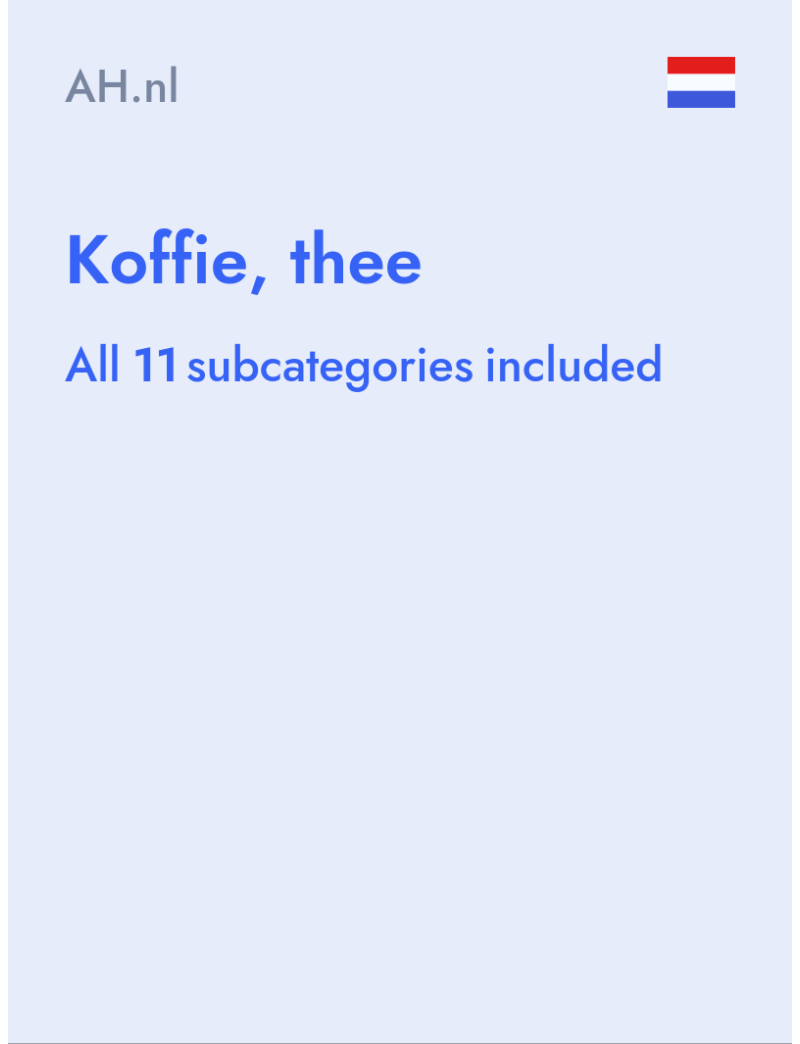 Koffie, thee - AH.nl - Netherlands