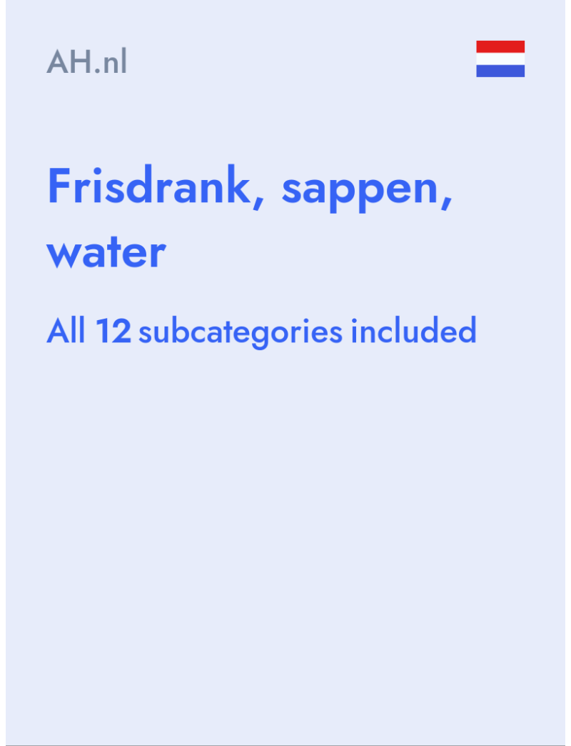 Frisdrank, sappen, water - AH.nl - Netherlands