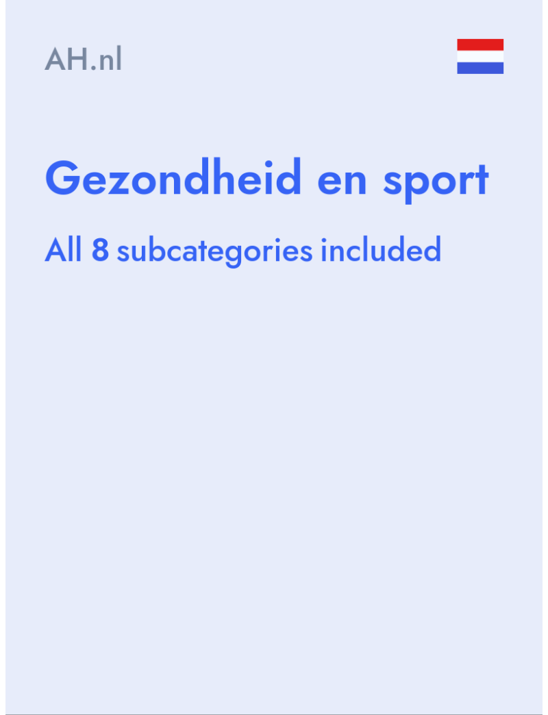 Gezondheid en sport - AH.nl - Netherlands