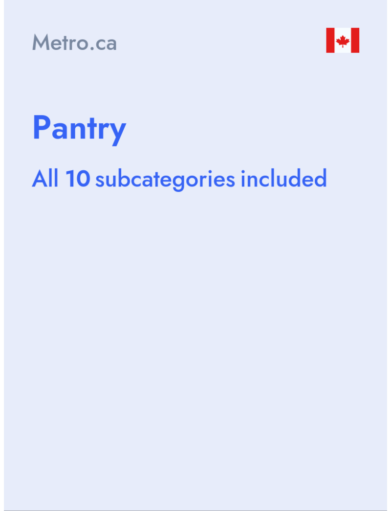 Pantry - Metro.ca - Canada