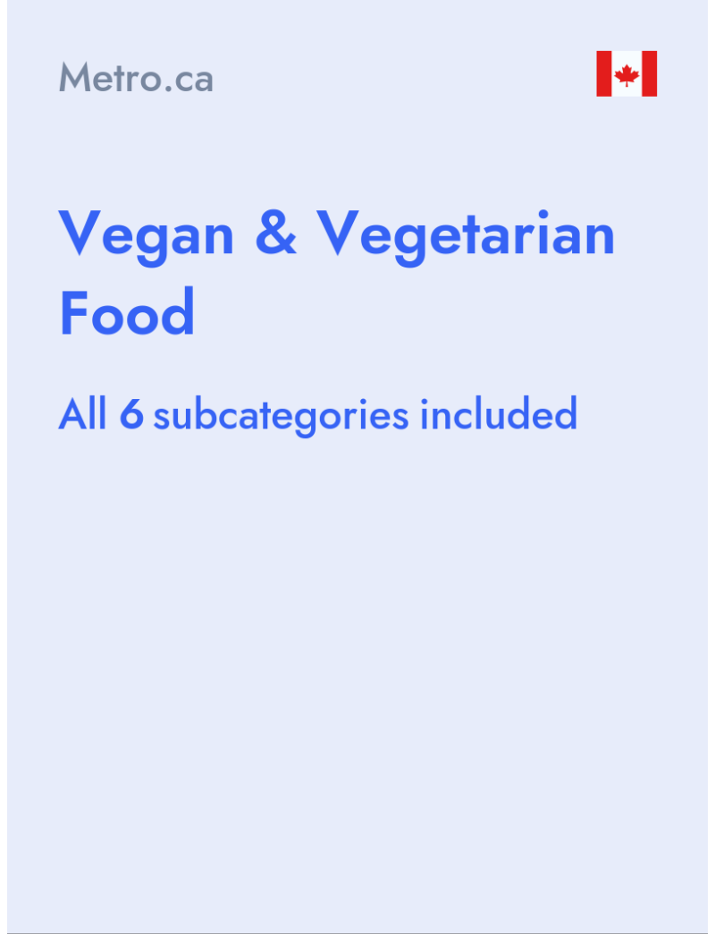 Vegan & Vegetarian Food - Metro.ca - Canada