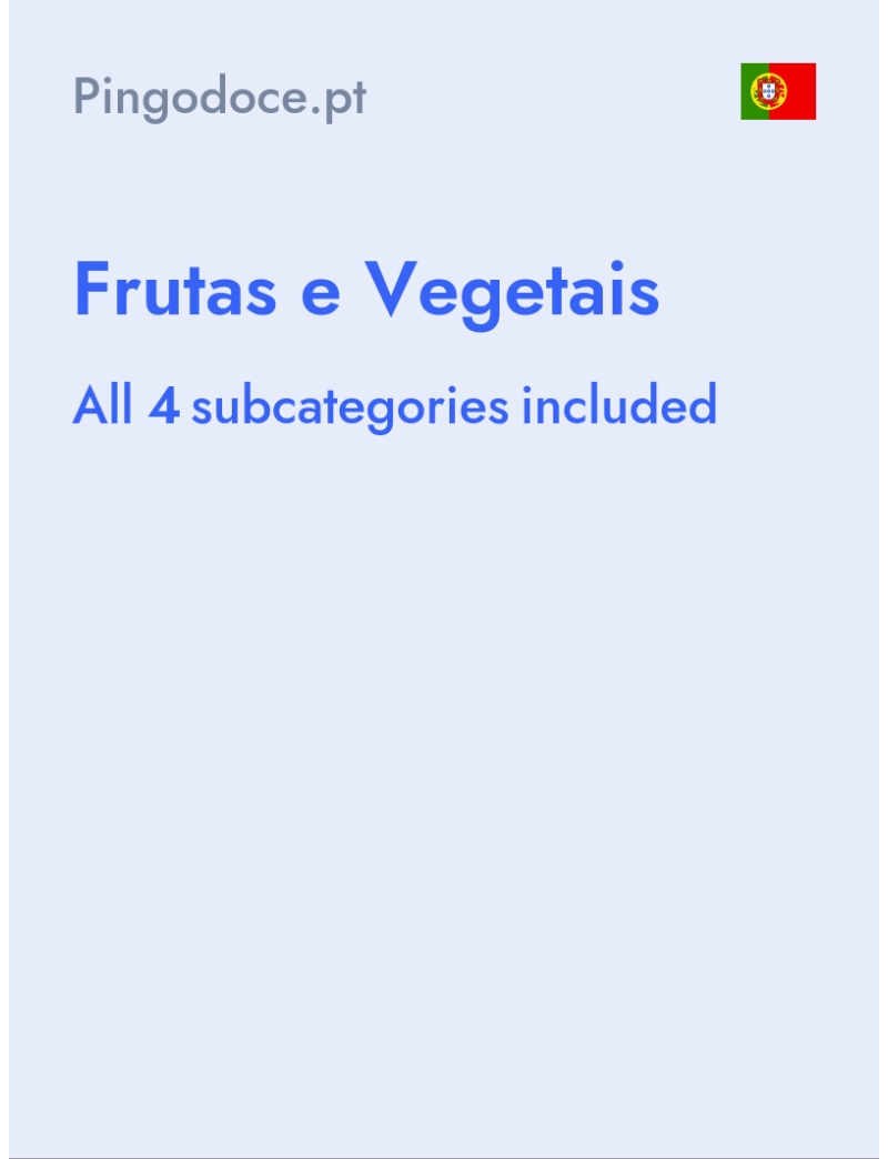 Frutas e Vegetais - Pingodoce.pt - Portugal