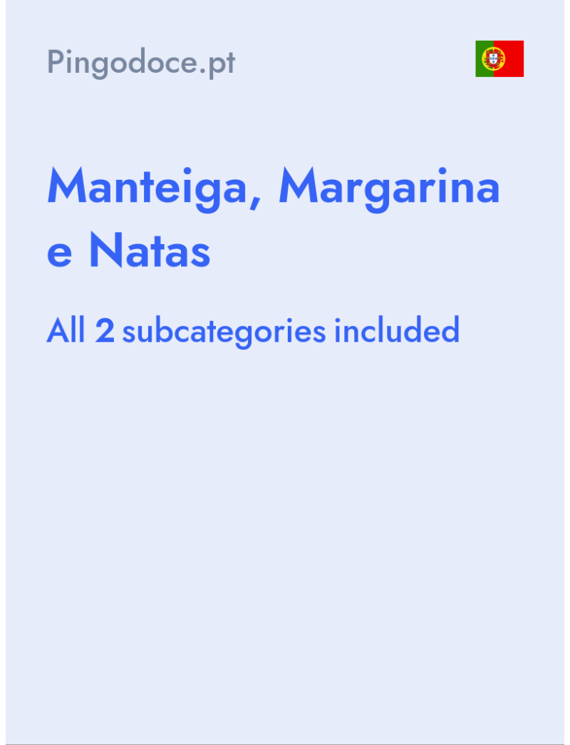 Manteiga, Margarina e Natas - Pingodoce.pt - Portugal
