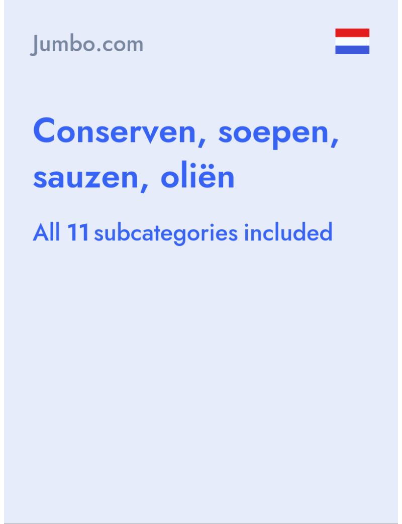 Conserven, soepen, sauzen, oliën - Jumbo.com - Netherlands
