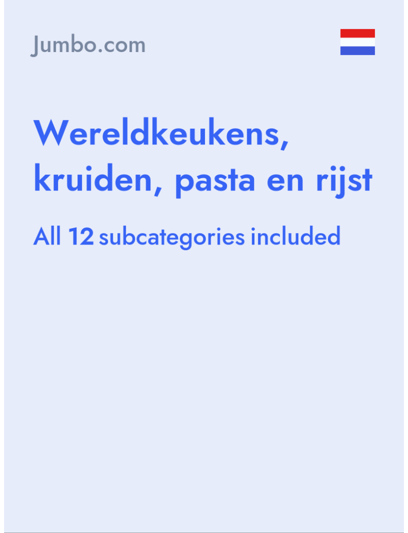 Wereldkeukens, kruiden, pasta en rijst - Jumbo.com - Netherlands