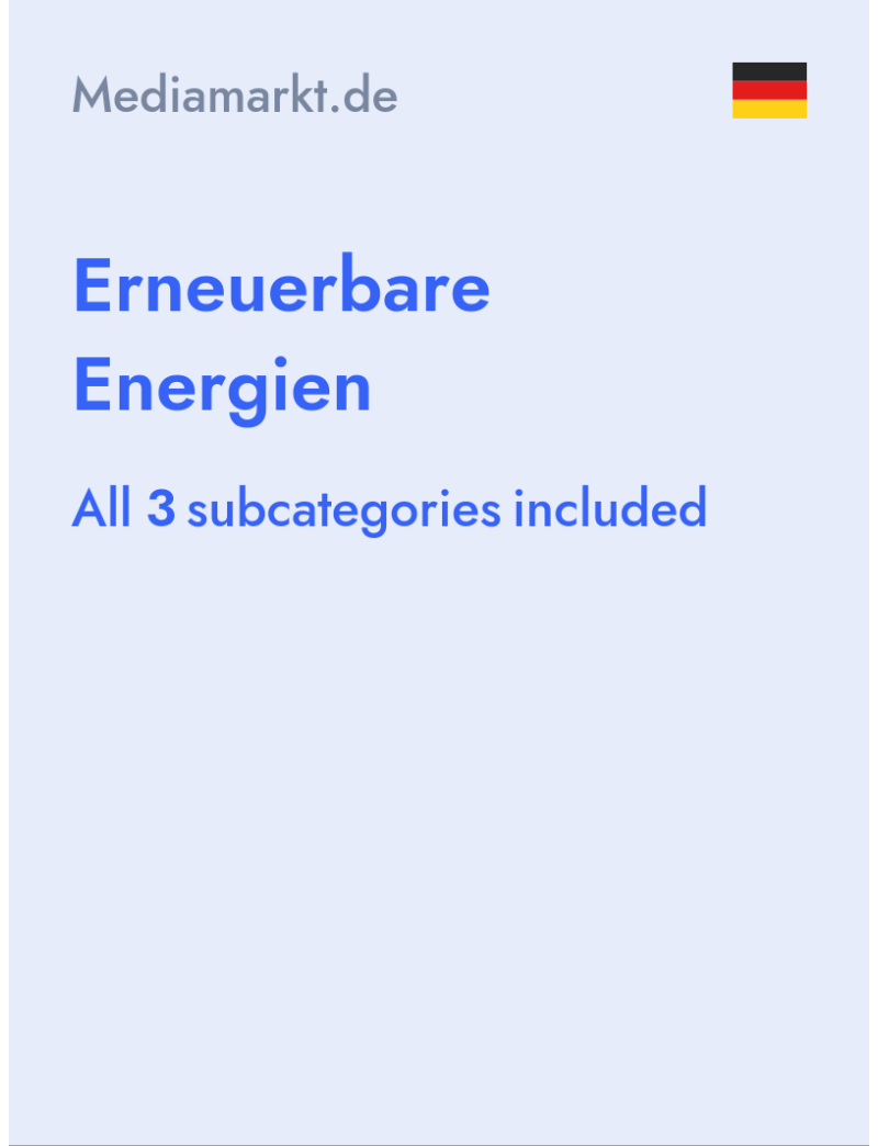 Erneuerbare Energien - Mediamarkt.de - Germany