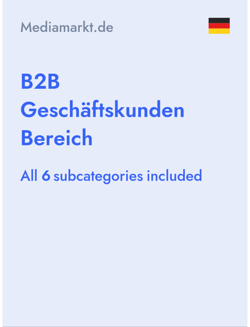 B2B Geschäftskunden-Bereich - Mediamarkt.de - Germany