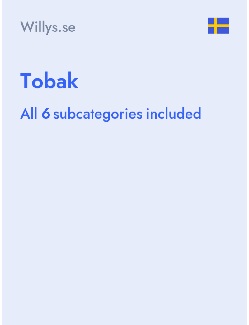 Tobak - Willys.se - Sweden
