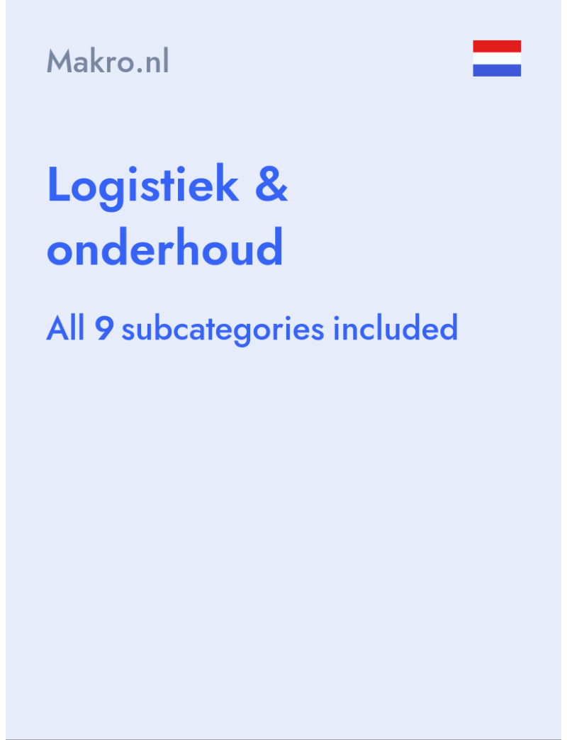 Logistiek & onderhoud - Makro.nl - Netherlands