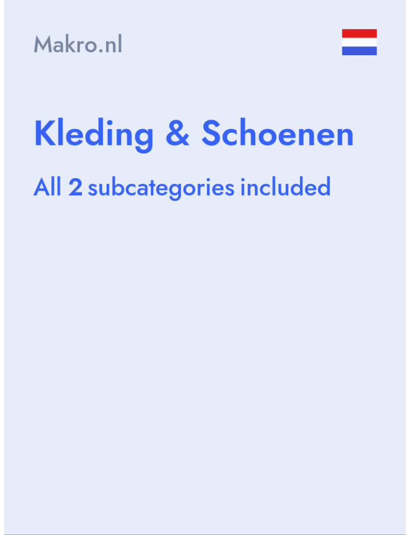 Kleding & Schoenen - Makro.nl - Netherlands