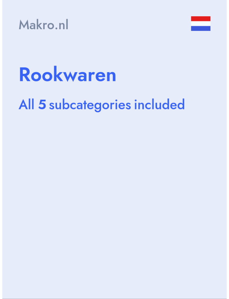 Rookwaren - Makro.nl - Netherlands