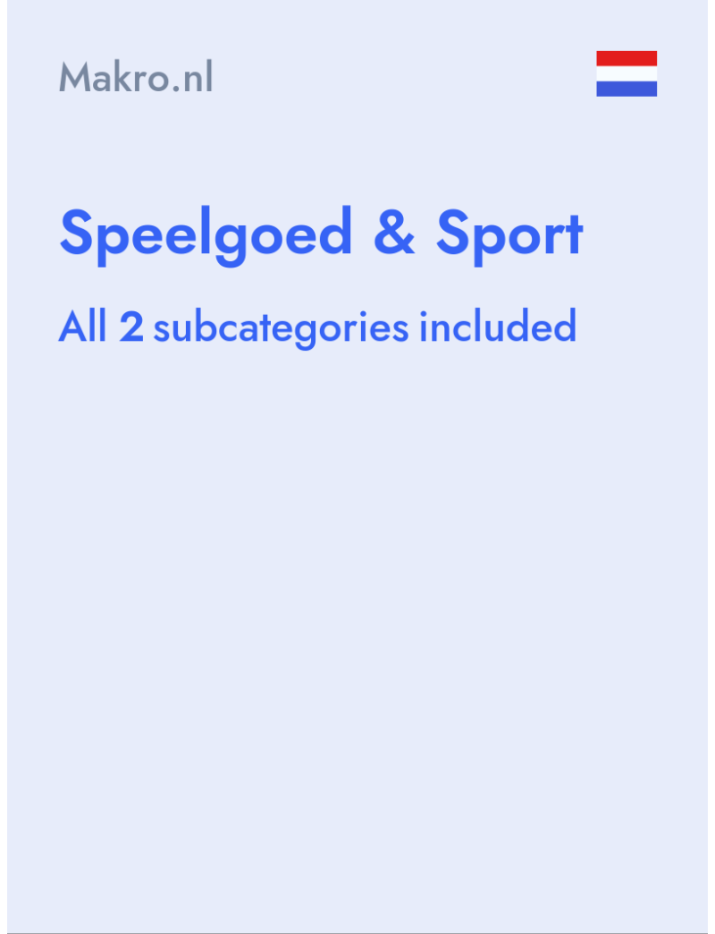 Speelgoed & Sport - Makro.nl - Netherlands