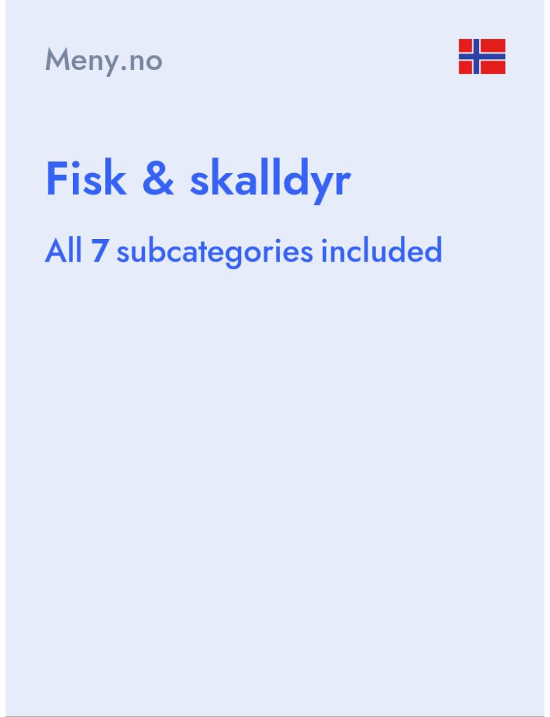 Fisk & skalldyr - Meny.no - Norway