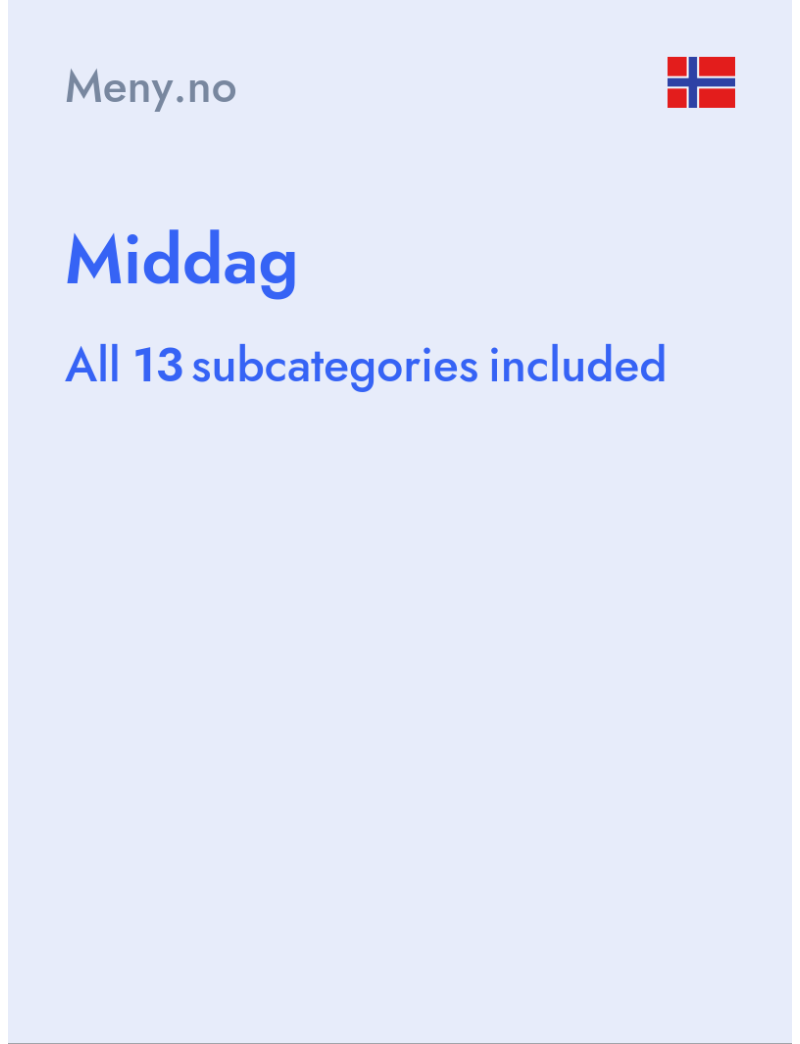 Middag - Meny.no - Norway