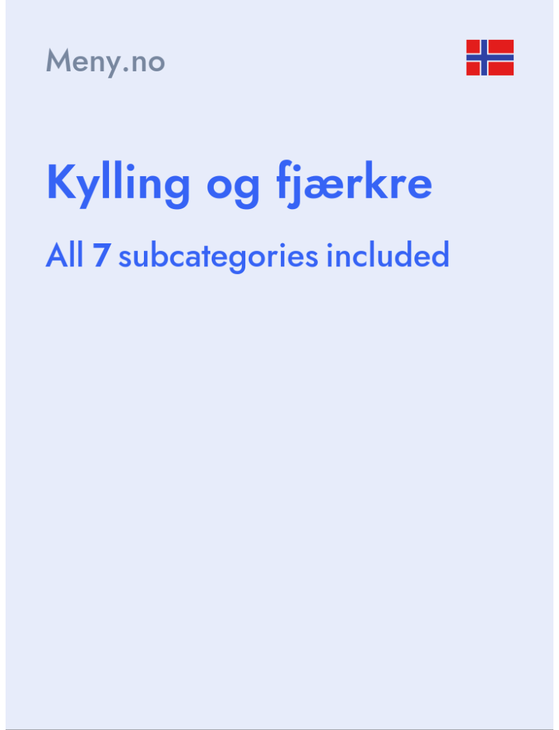 Kylling og fjærkre - Meny.no - Norway