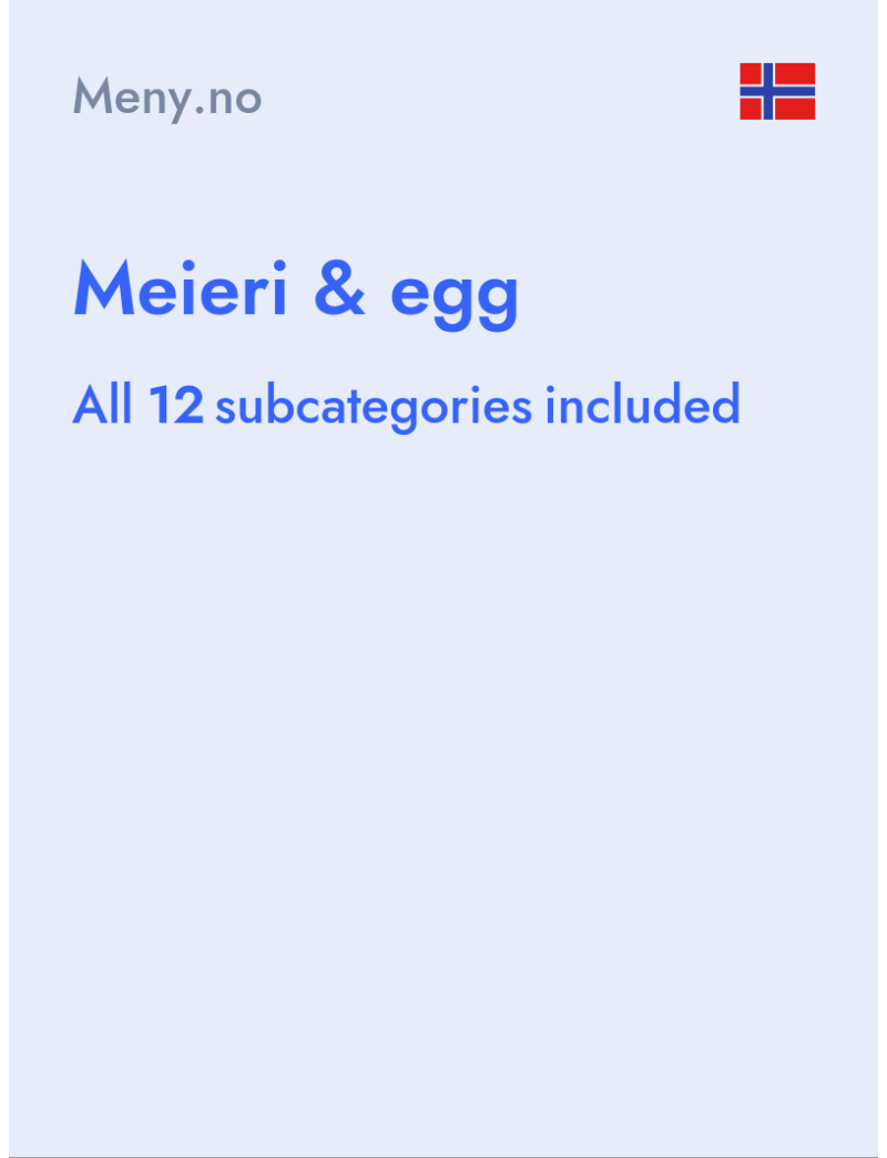 Meieri & egg - Meny.no - Norway