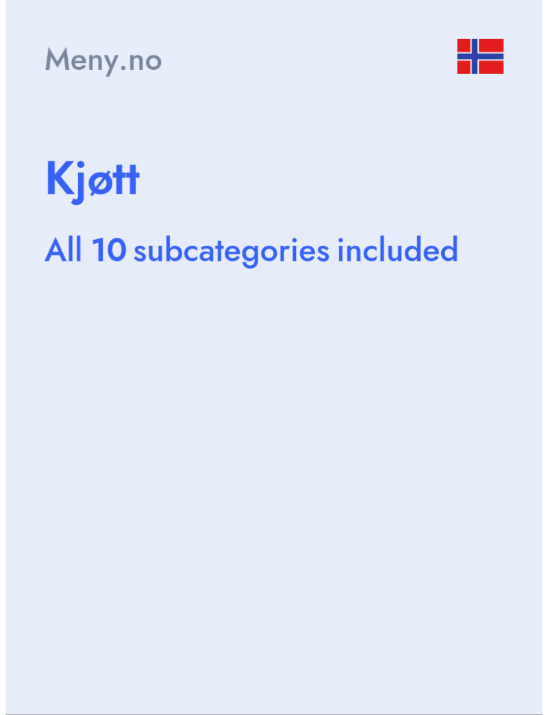 Kjøtt - Meny.no - Norway