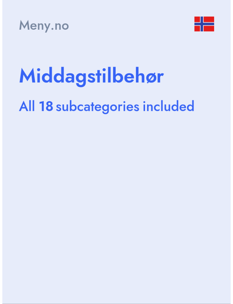 Middagstilbehør - Meny.no - Norway