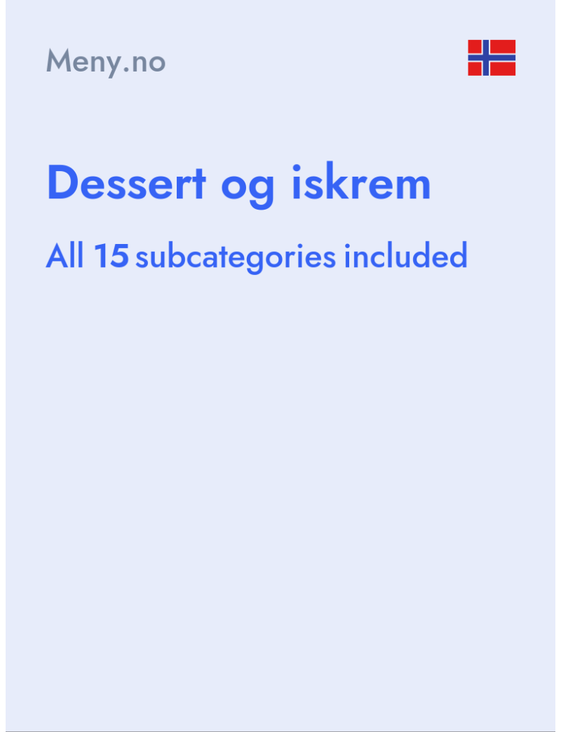 Dessert og iskrem - Meny.no - Norway