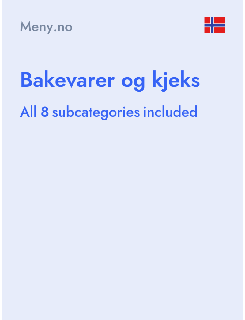 Bakevarer og kjeks - Meny.no - Norway