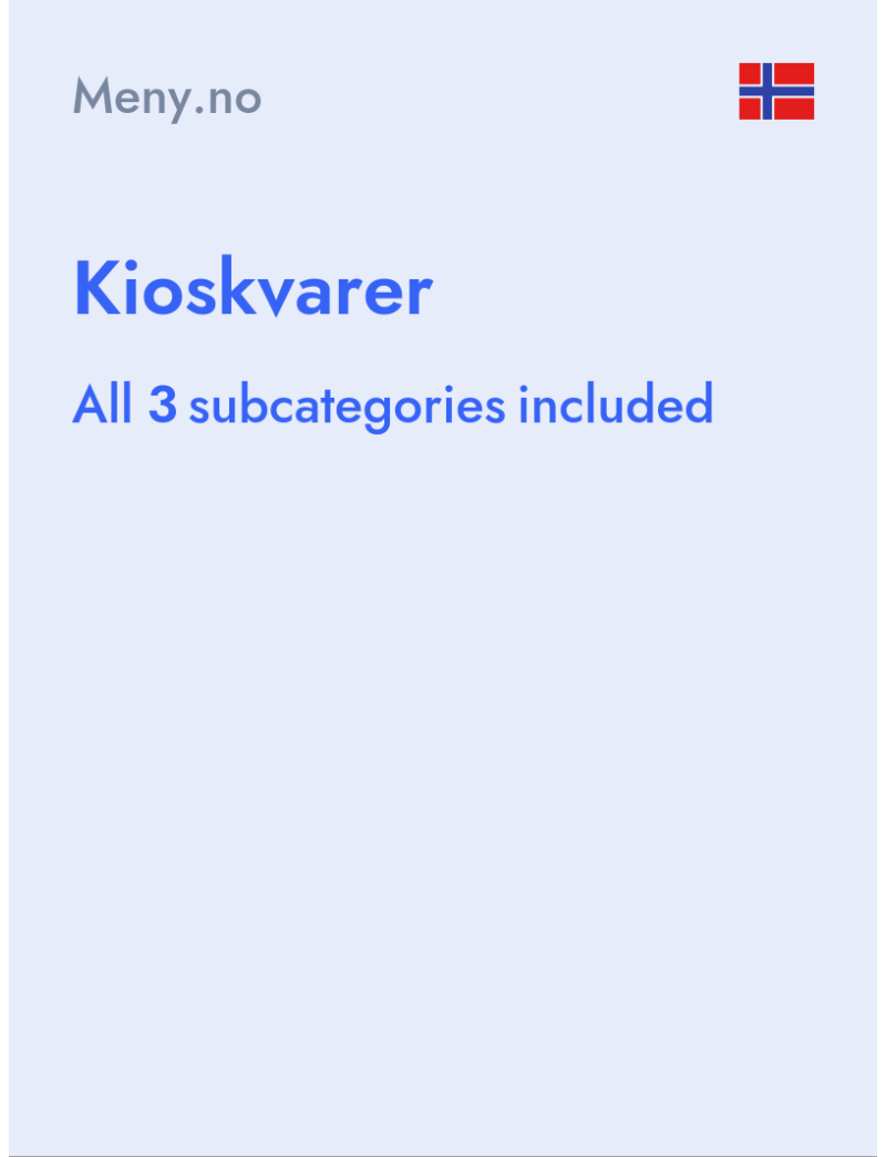 Kioskvarer - Meny.no - Norway