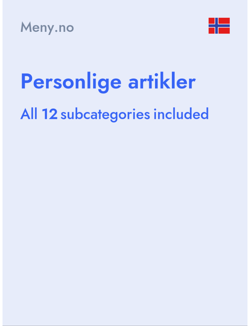 Personlige artikler - Meny.no - Norway