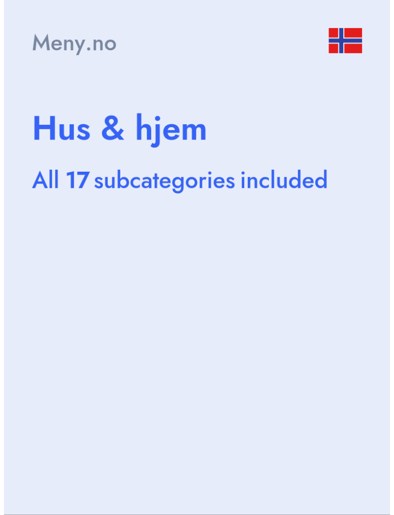 Hus & hjem - Meny.no - Norway