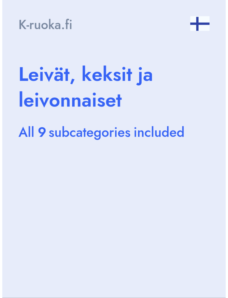 Leivät, keksit ja leivonnaiset - K-ruoka.fi - Finland