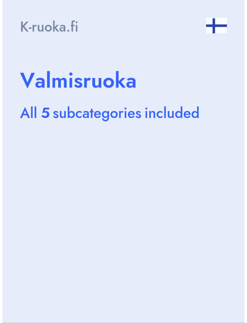 Valmisruoka - K-ruoka.fi - Finland