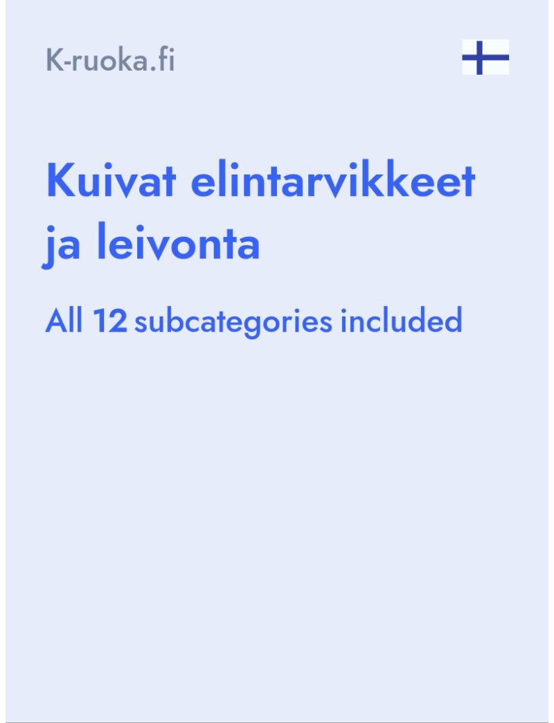 Kuivat elintarvikkeet ja leivonta - K-ruoka.fi - Finland