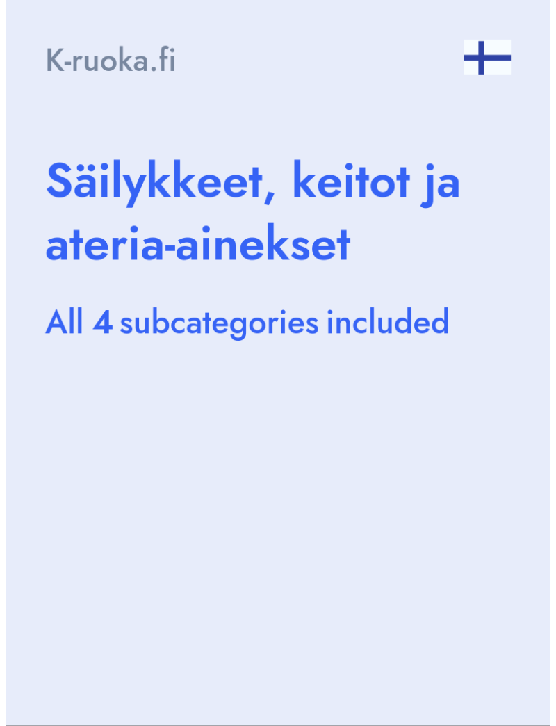 Säilykkeet, keitot ja ateria-ainekset - K-ruoka.fi - Finland