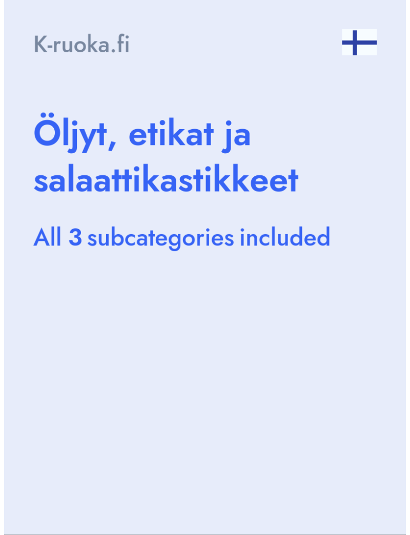 Öljyt, etikat ja salaattikastikkeet - K-ruoka.fi - Finland