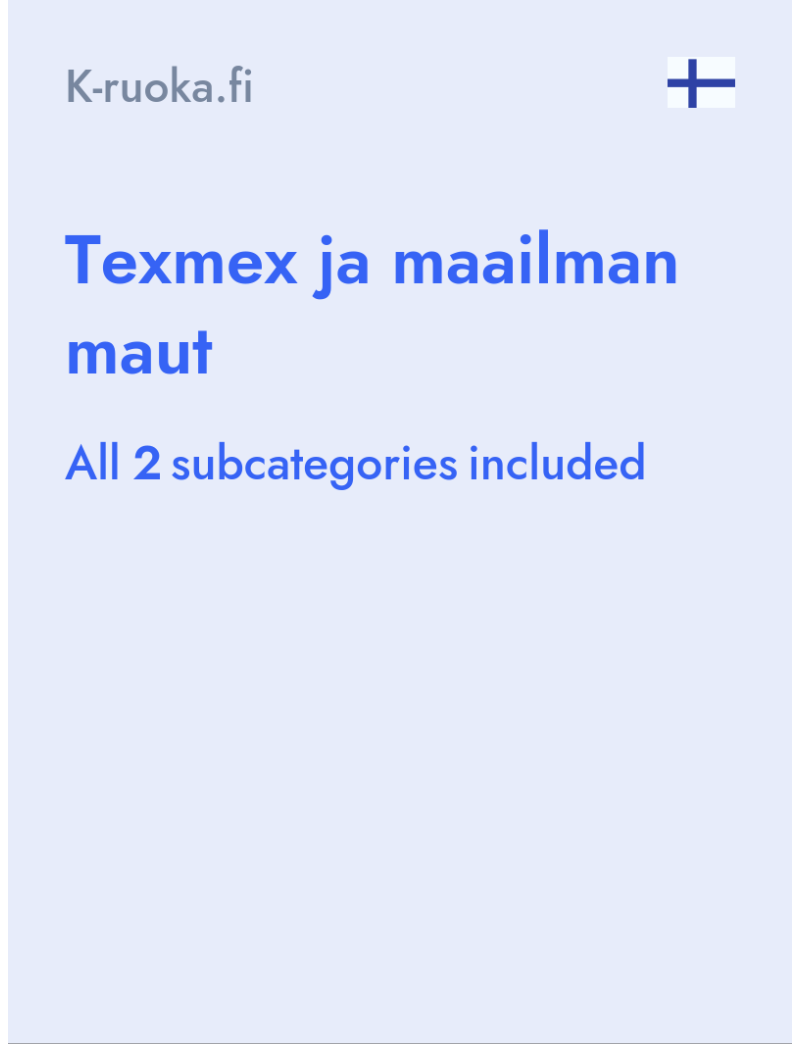 Texmex ja maailman maut - K-ruoka.fi - Finland