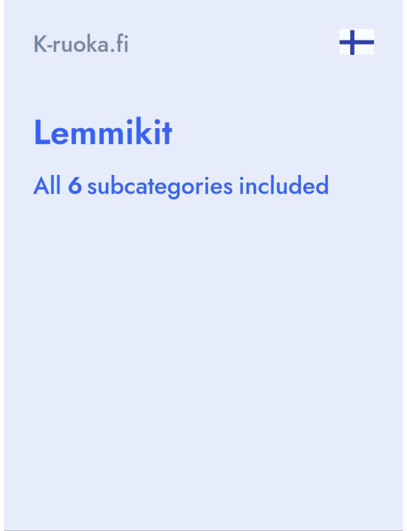 Lemmikit - K-ruoka.fi - Finland