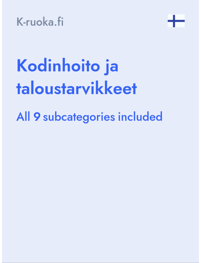 Kodinhoito ja taloustarvikkeet - K-ruoka.fi - Finland