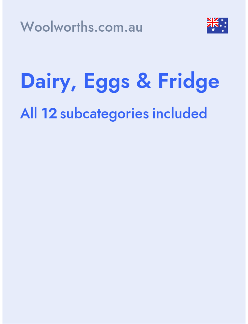Dairy, Eggs & Fridge - Woolworths.com.au - Australia