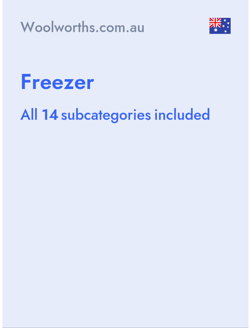 Freezer - Woolworths.com.au - Australia