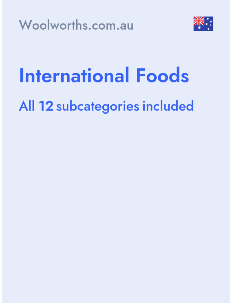 International Foods - Woolworths.com.au - Australia