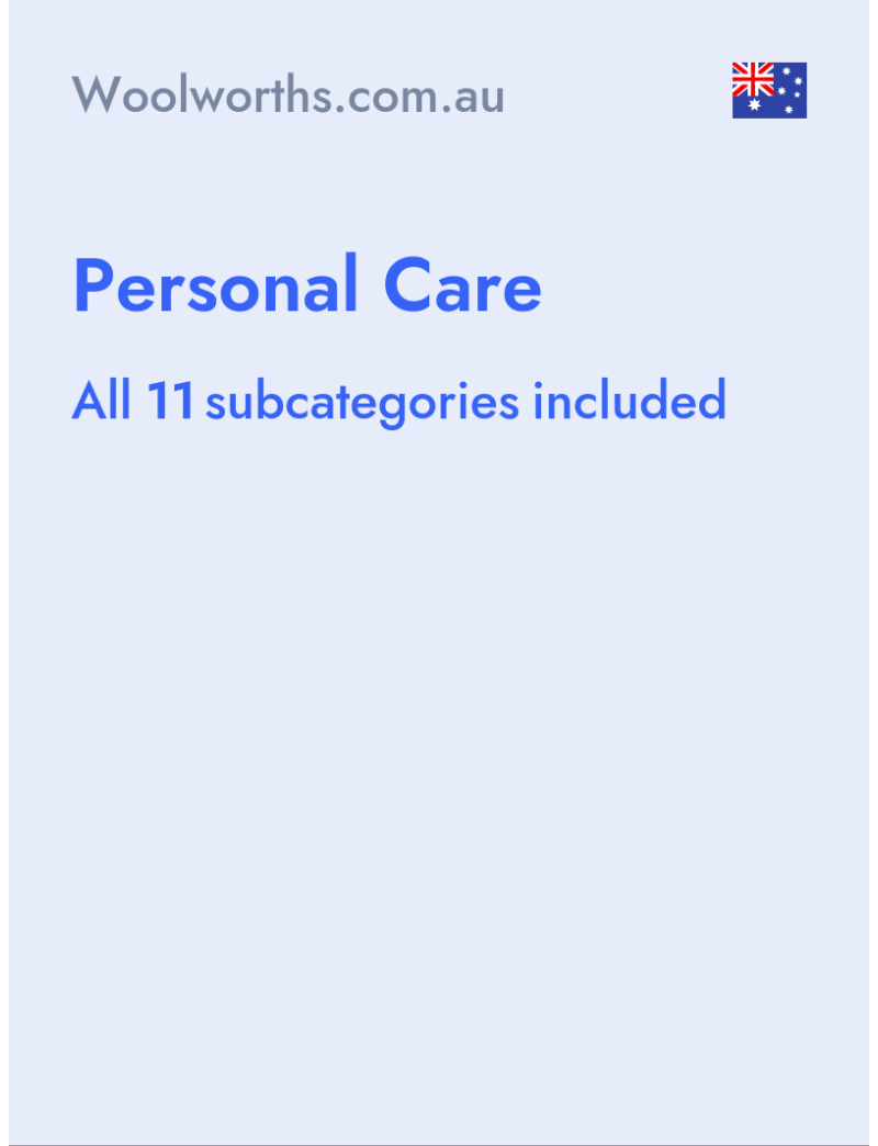 Personal Care - Woolworths.com.au - Australia