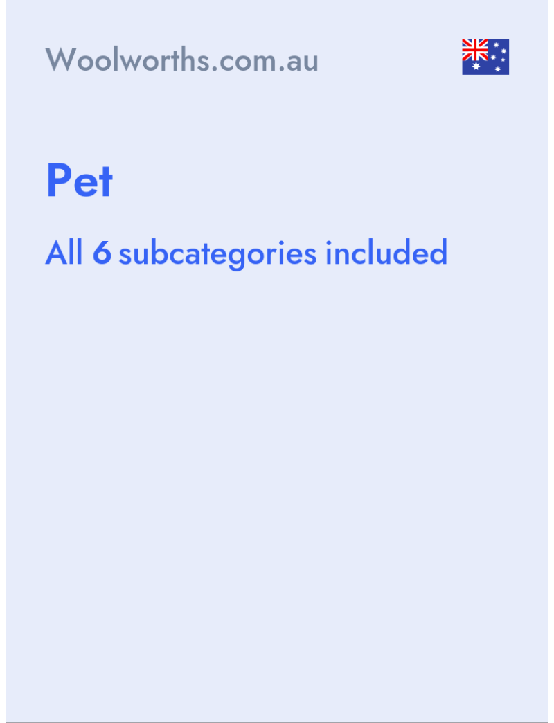Pet - Woolworths.com.au - Australia