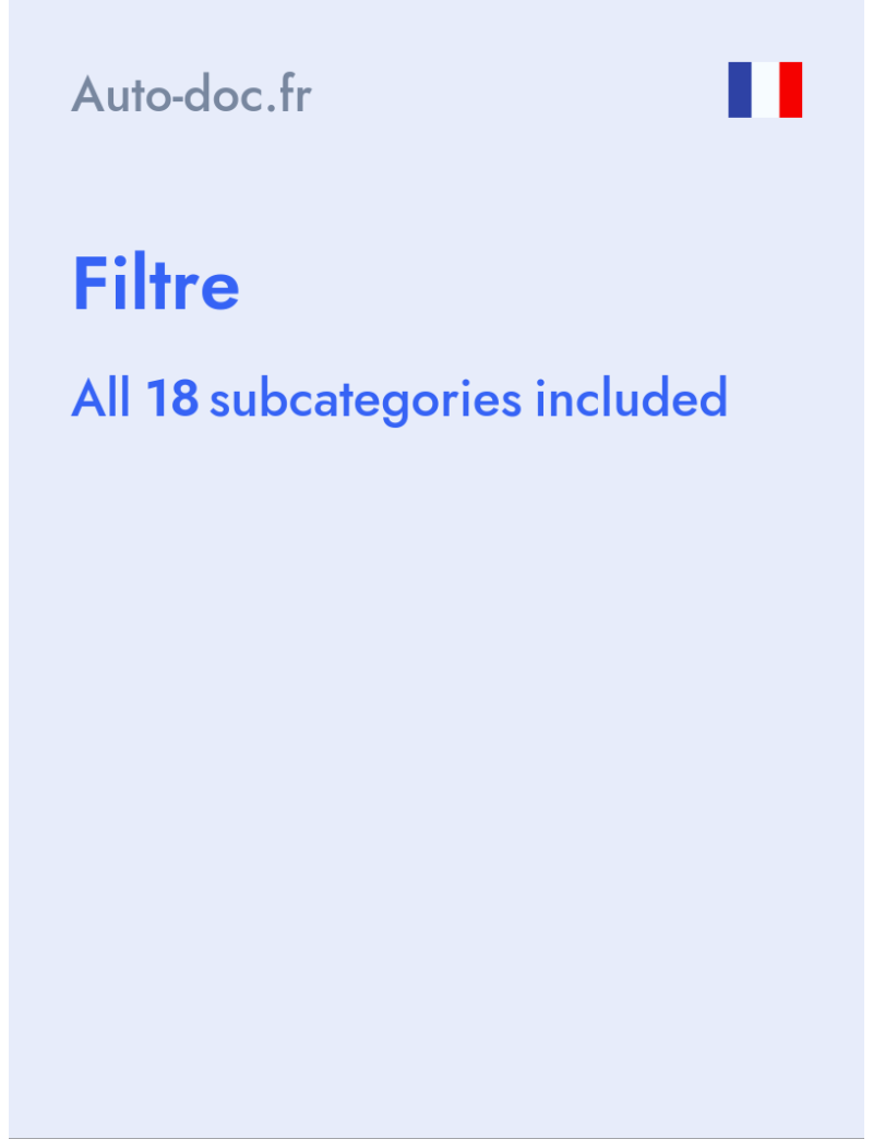Filtre - Auto-doc.fr - France