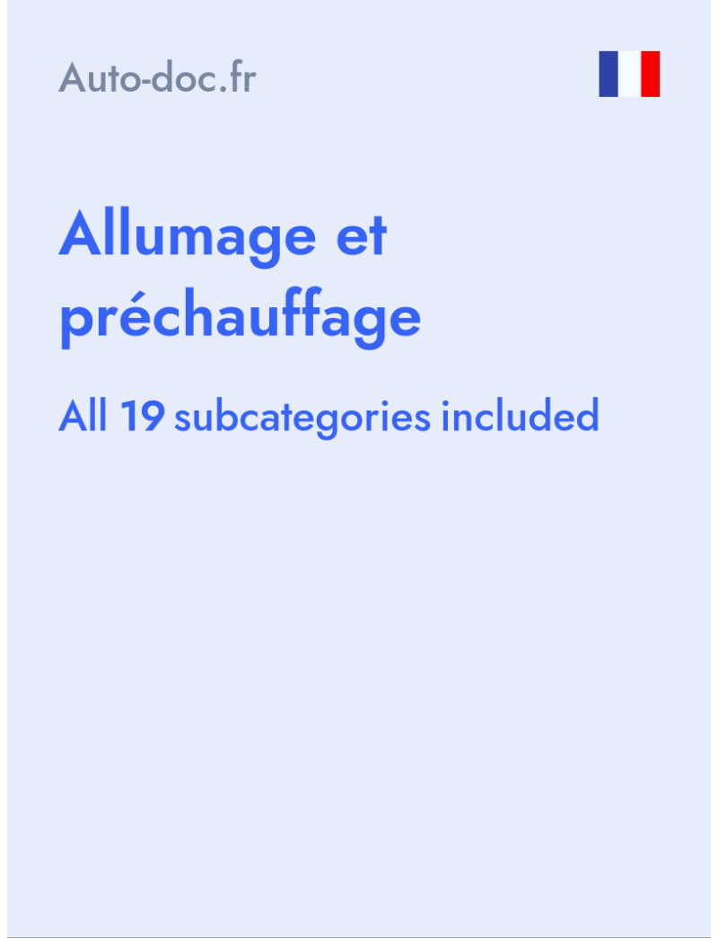 Allumage et préchauffage - Auto-doc.fr - France