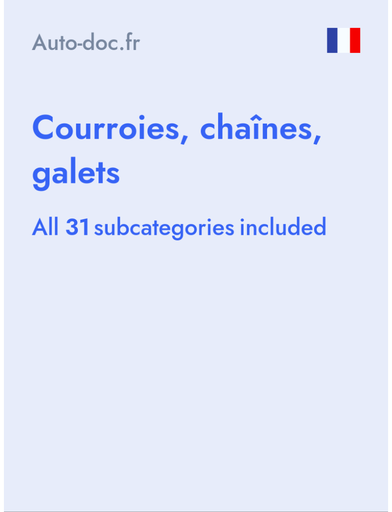 Courroies, chaînes, galets - Auto-doc.fr - France